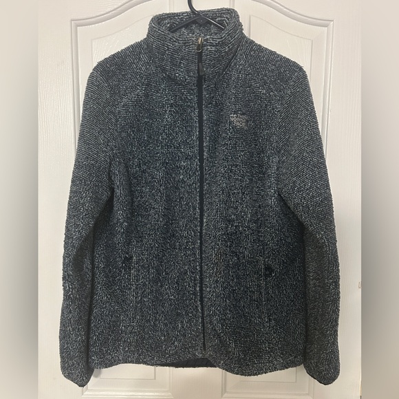 The North Face Jackets & Blazers - The North Face Womens Full Zip Shady Blue Marled Sherpa Fleece Jacket Size LG